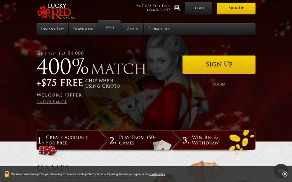 Lucky Red Casino lobby screenshot