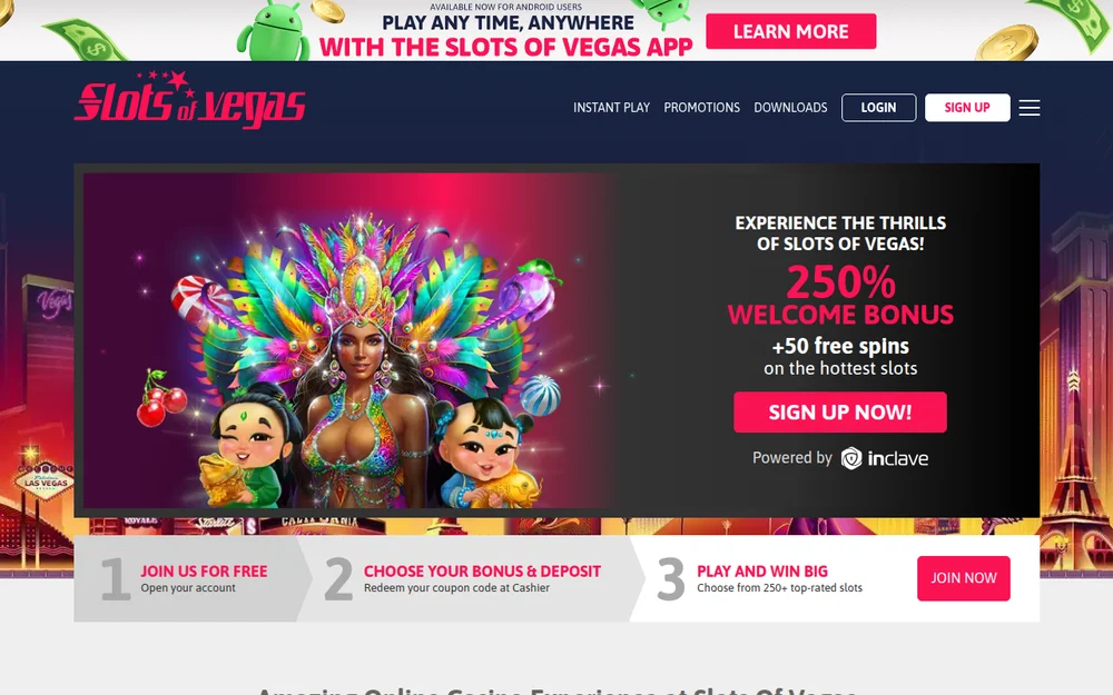 Slots of Vegas casino lobby screenshot